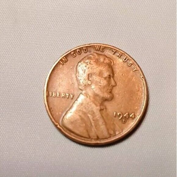1944 D Lincoln Wheat Penny With Letter L On The Rim Imperfection E/L On Back - Picture 3 of 7